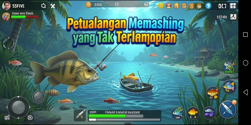 Tangkapan ikan menakjubkan di 55FIVE saat bermain.