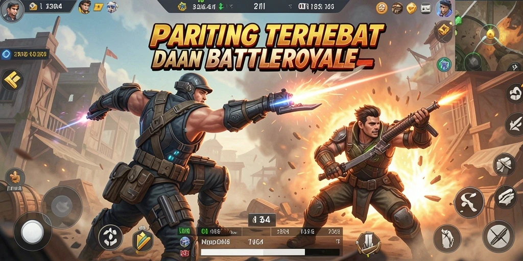 Tampilan gameplay mendebarkan dalam 8364 Battle Royale.