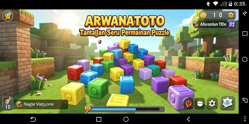 Tampilan screenshot ARWANATOTO dengan tantangan Puzzle yang menantang.