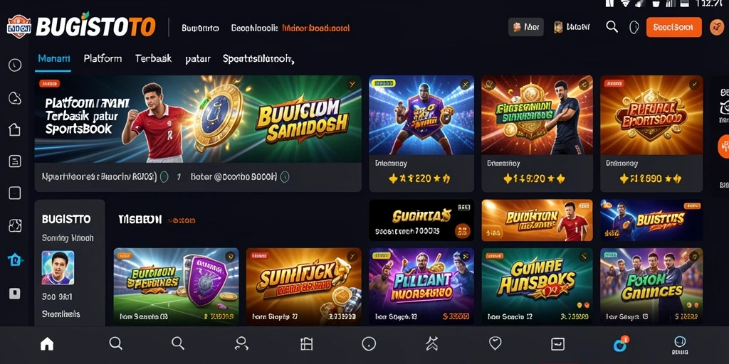 Tampilan gameplay sportsbook BUGISTOTO yang interaktif dan menarik.