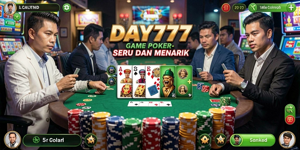 Tampilan gameplay Poker yang menarik dan mengasyikkan.
