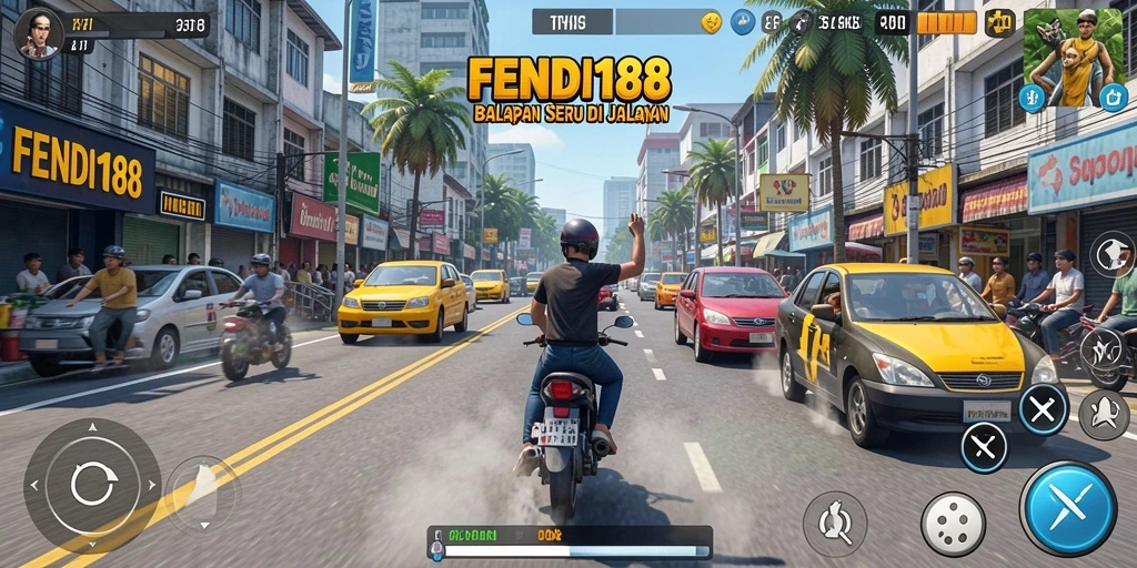 Tampilan gameplay seru di FENDI188 dengan aksi balapan mendebarkan.