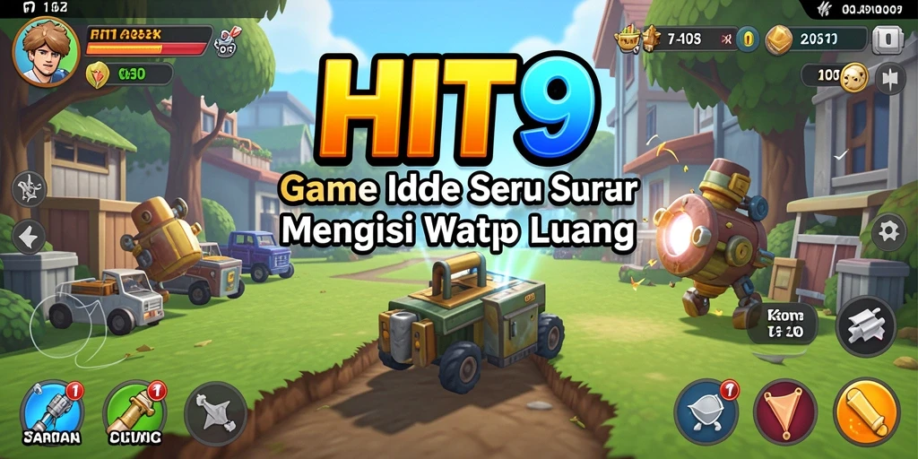 Screenshot menunjukkan gameplay HIT9 dengan elemen Idle yang menarik.
