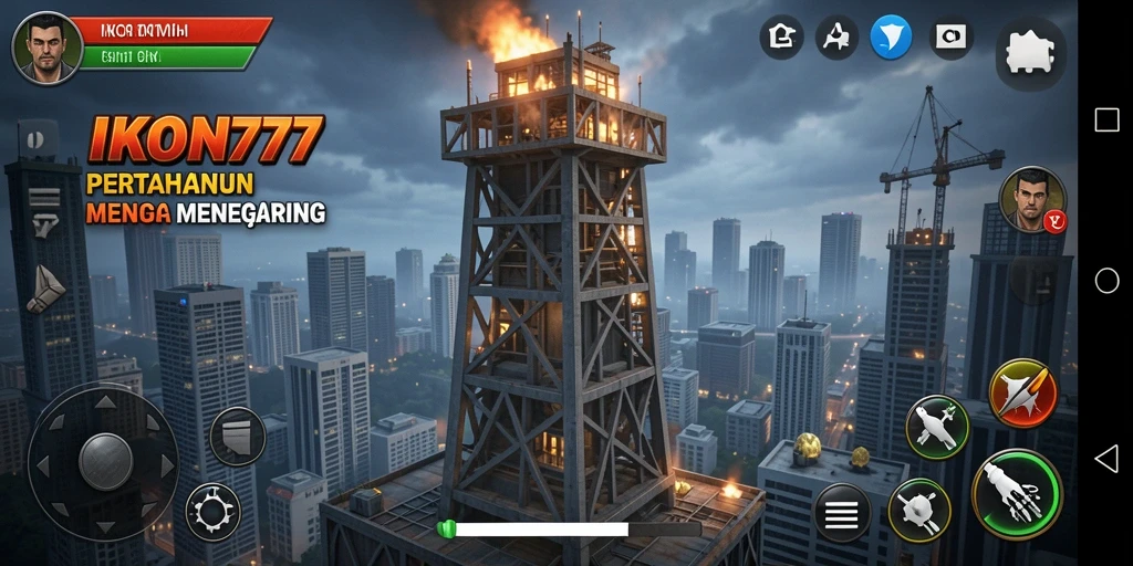 Gameplay seru dari IKON777 dalam pertempuran Tower Defense.