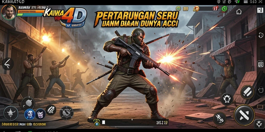Screenshot KAWAT4D menampilkan aksi pertarungan yang mendebarkan.