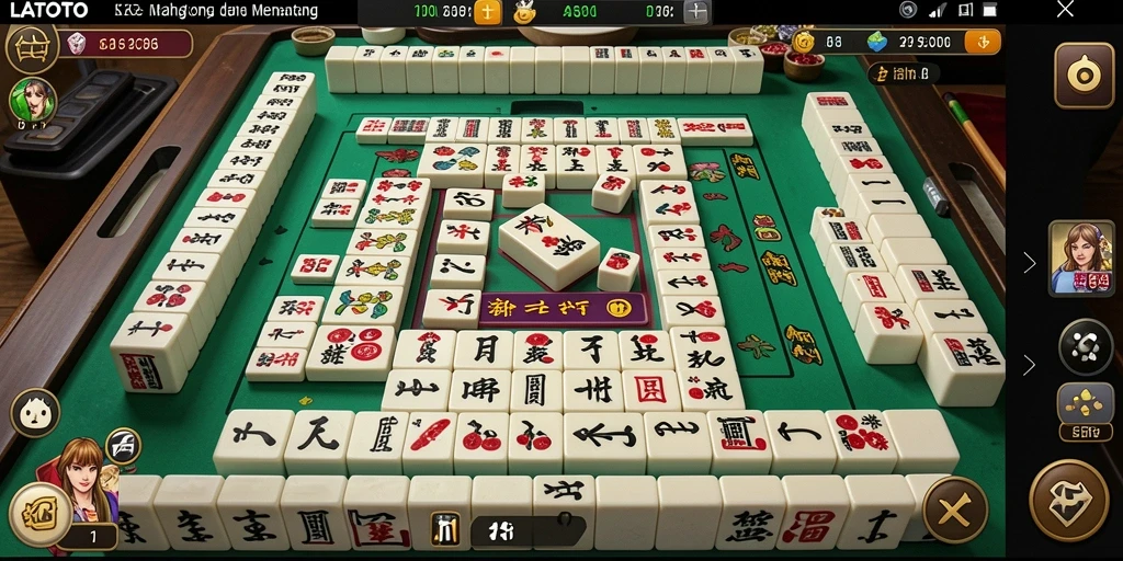 Tampilan menarik dari gameplay LATOTO Mahjong yang seru.