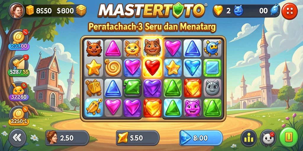 Tampilan gameplay MASTERTOTO yang penuh warna dan seru.