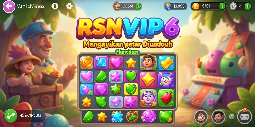 Tampilan gameplay RSNVIP6 yang menarik dan penuh warna di layar.