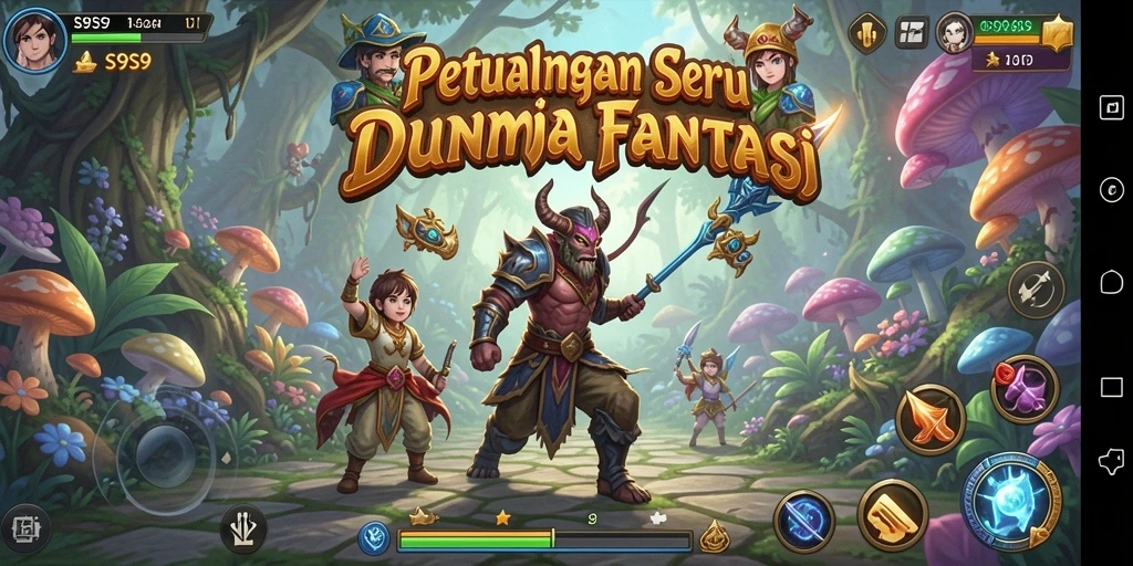 Screenshot S9S9 menampilkan eksplorasi petualangan seru dalam dunia fantasi.