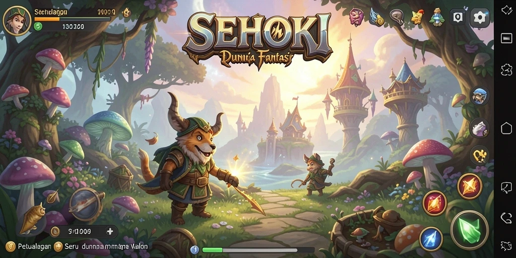 Tangkapan layar utama SEHOKI menampilkan aksi mendebarkan dalam pertempuran RPG.