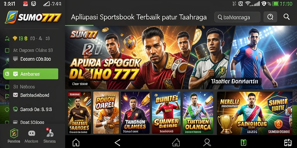 Tampilan gameplay dari aplikasi Sportsbook yang mengasyikkan.