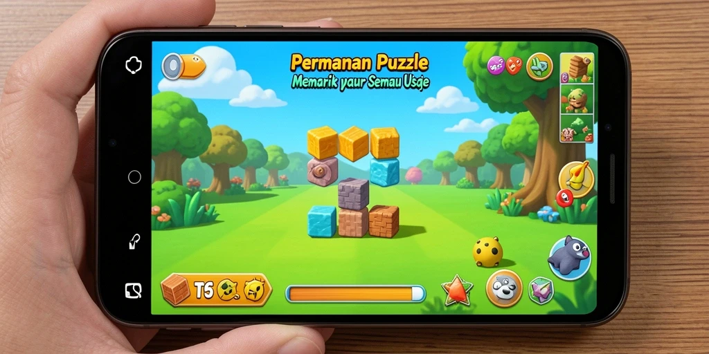 Tampilan gameplay puzzle T6 yang menantang dan seru.